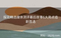 探花精选媒体测评幕后故事6大亮点追剧首选