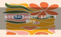 高手攻略麻豆app官网（暑期档）策略深挖
